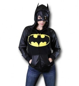 Women's Batman hoodie with mask 