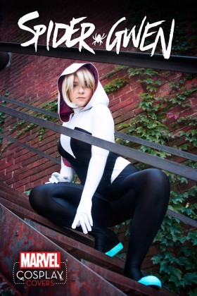 The cosplay cover for Spider-Gwen