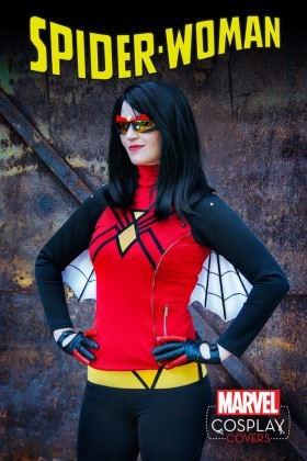The cosplay cover for Spider-Woman