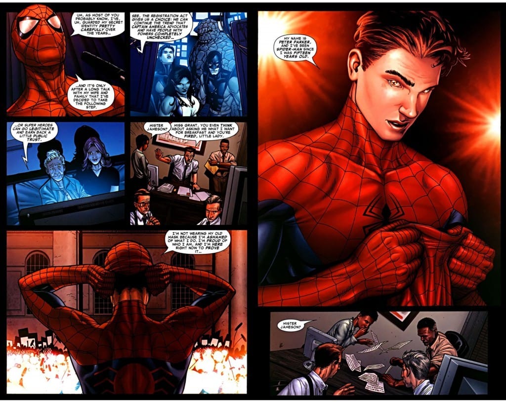 Spider-Man publically reveals his identity.