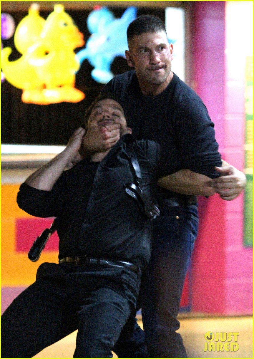 John Bernthal as the Punisher Administering the Chin-Lock!