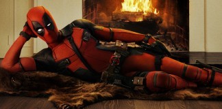 Deadpool laying by the Fire