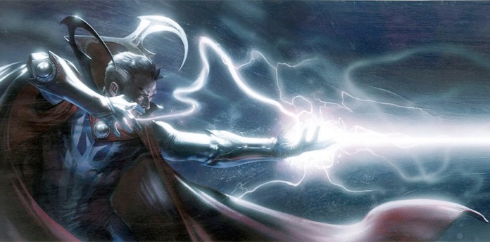 Doctor Strange using magic!