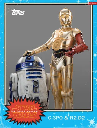 Topps Trading Card with R2D2 and C3PO