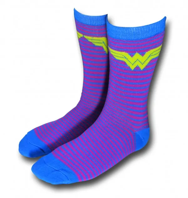 Wonder Woman Purple and Blue Women's Socks on sale during our Black Weekend Sale!
