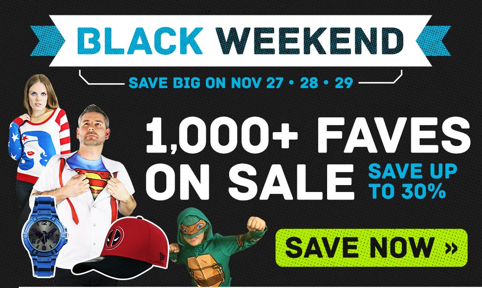 Superherostuff.com Presents: The Black Weekend Sale!