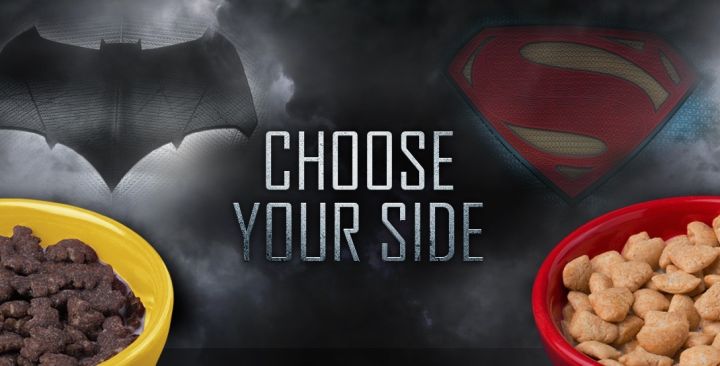 Batman and Superman Square off over New Cereal