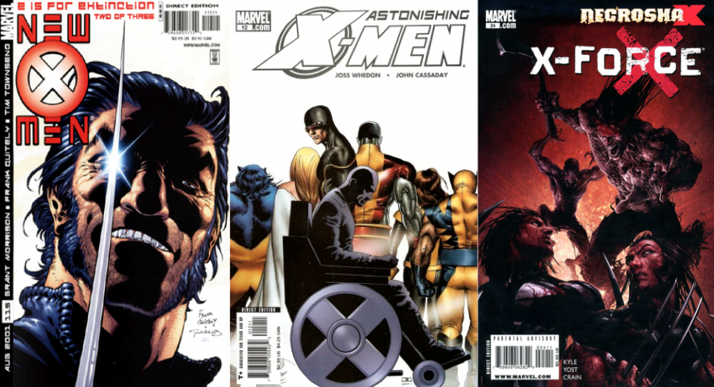 New X-Men #115, Astonishing X-Men #12, X-Force #24