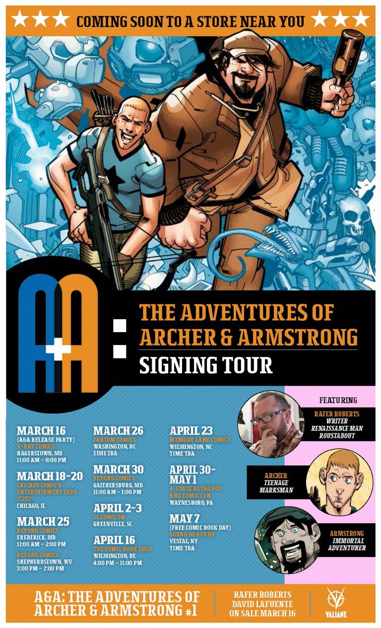 Celebrate the Release of Archer & Armstrong #1 with A & A Signing Tour!