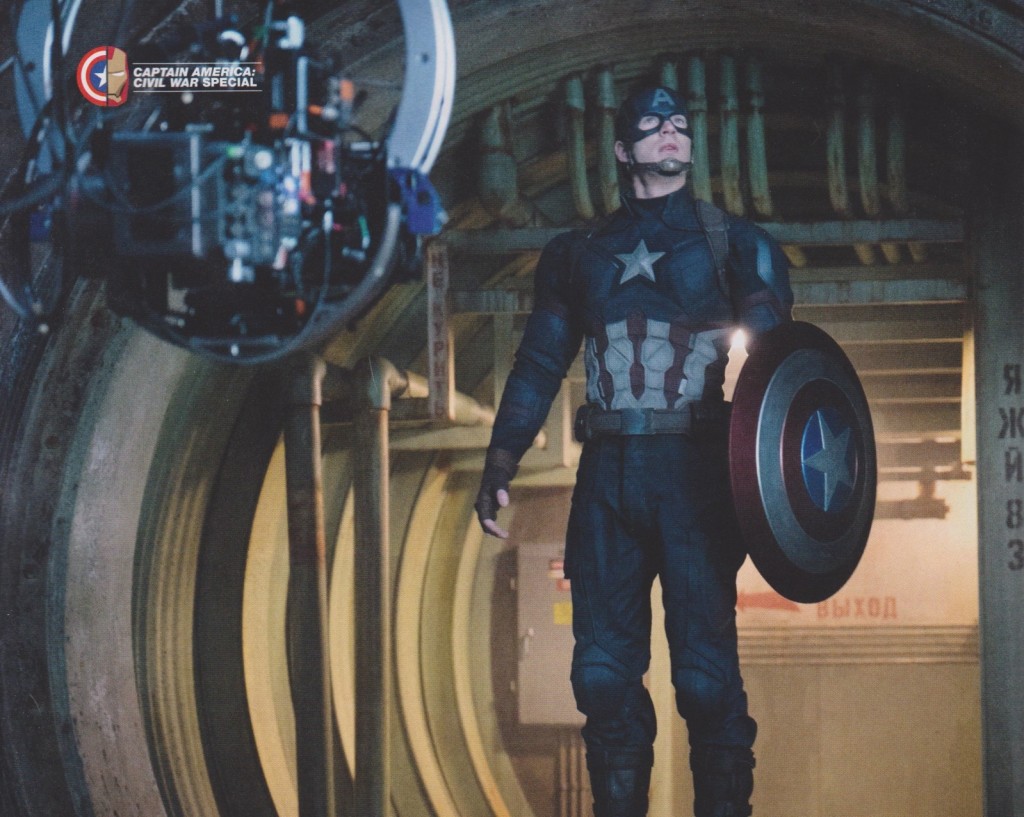 Chris Evans on the set of Captain America: Civil War!