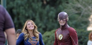 New Photos from the Set of Flash and Supergirl