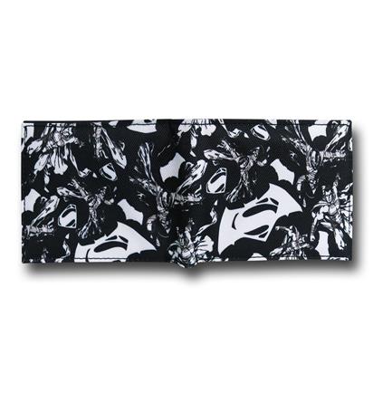 Batman Vs Superman Black and White Wallet