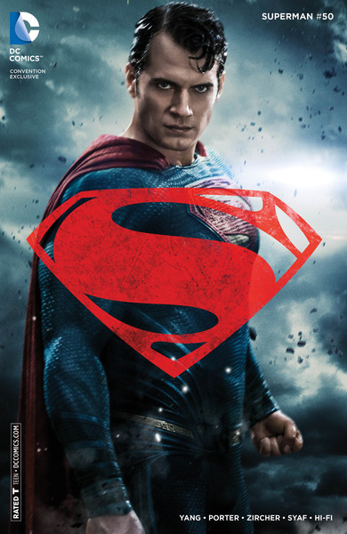 Superman #50 convention variant with Henry Cavill as Superman from 'Batman V Superman: Dawn of Justice'