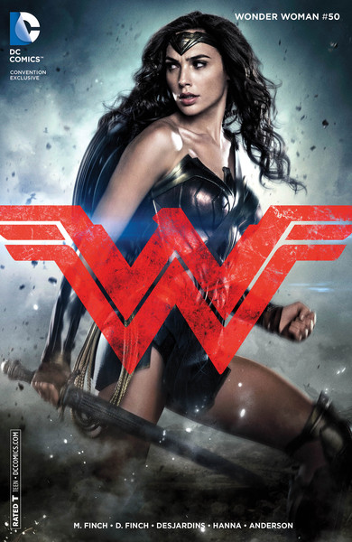 Wonder Woman #50 convention variant with Gal Gadot as Wonder Woman from 'Batman V Superman: Dawn of Justice'