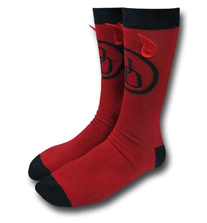 Daredevil Horns Crew Socks