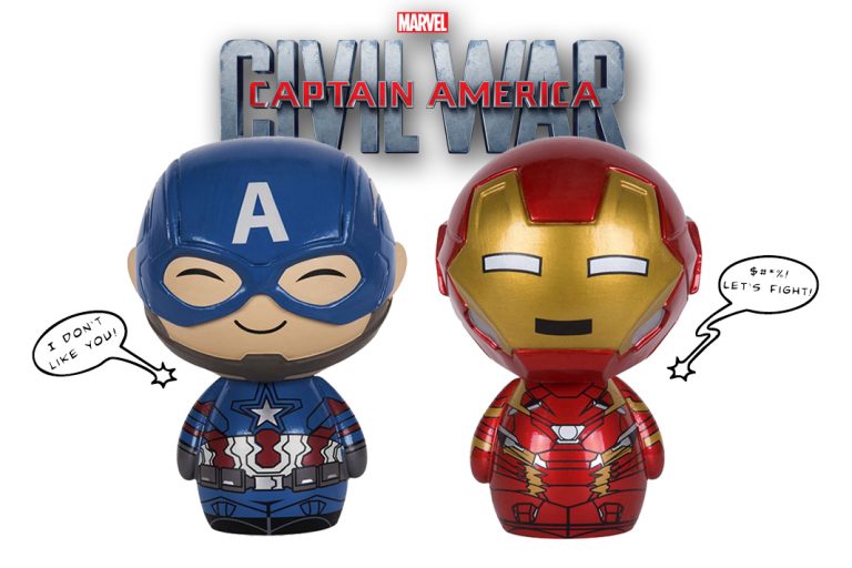 Check out the Civil War Cap and Iron Man Dorbz Figures!