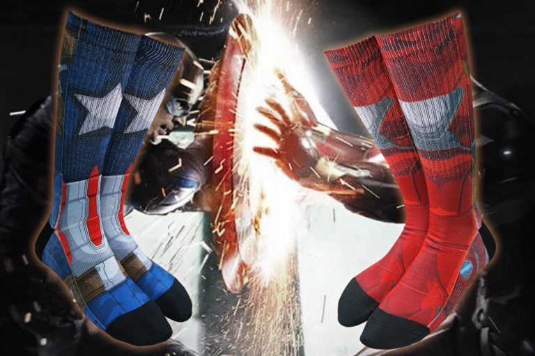 Check out These Captain America: Civil War Sublimated Socks!