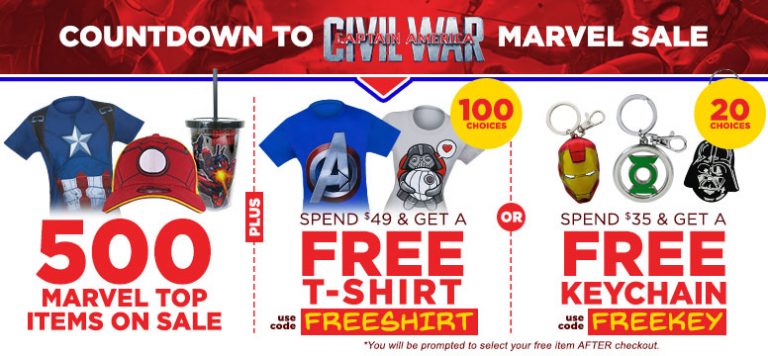 It’s Our MASSIVE Countdown to Civil War Marvel Sale!