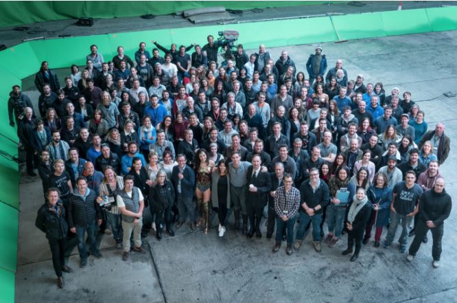 Director Shares New Images of Wonder Woman with Cast and Crew!