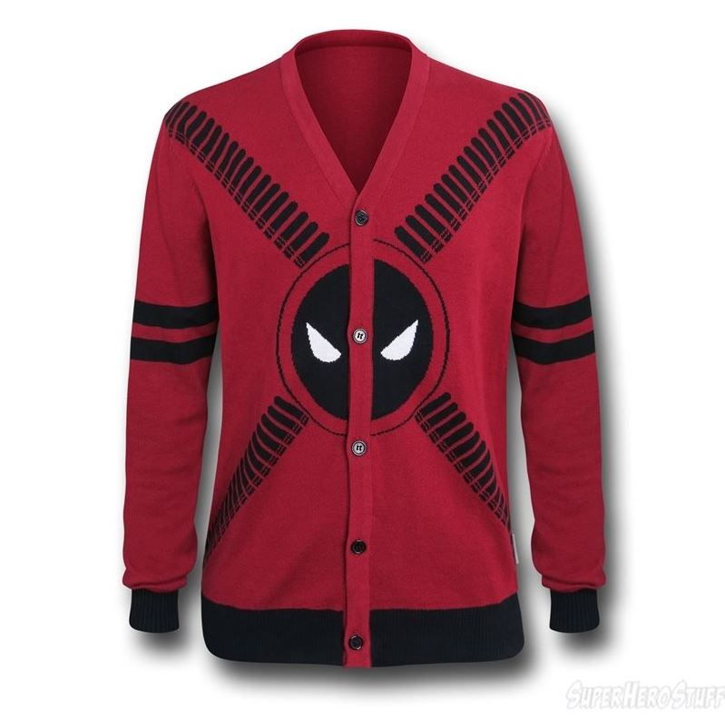 Deadpool Symbol and Straps Men's Cardigan