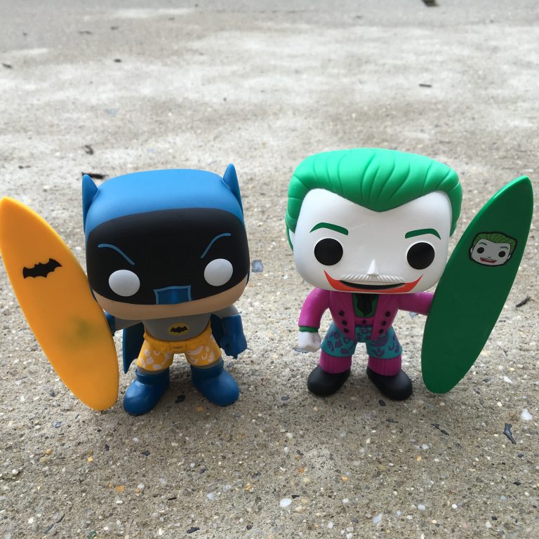 The Batman and Joker 'Surf's Up' POP Vinyl Figures