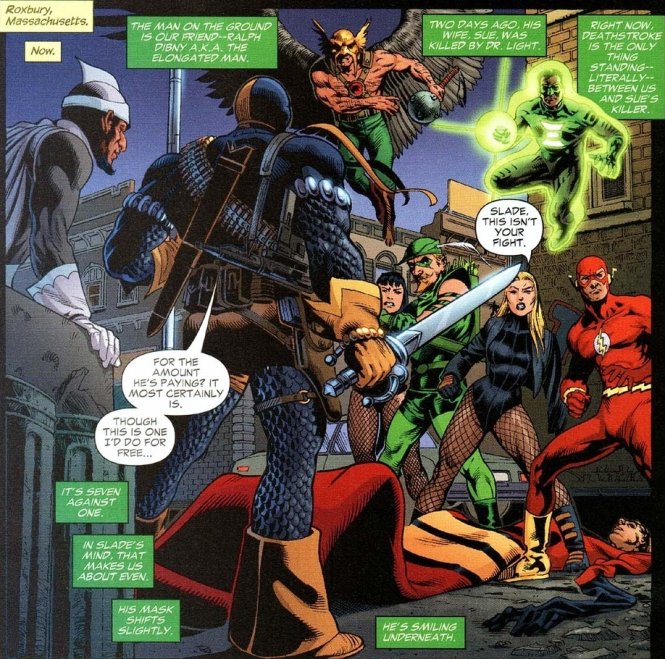 4 deathstroke vs justice league