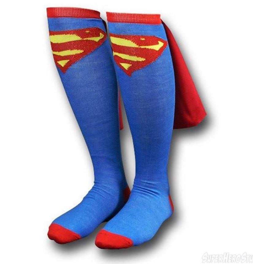 Superman Socks w/Capes Women's Knee-Highs