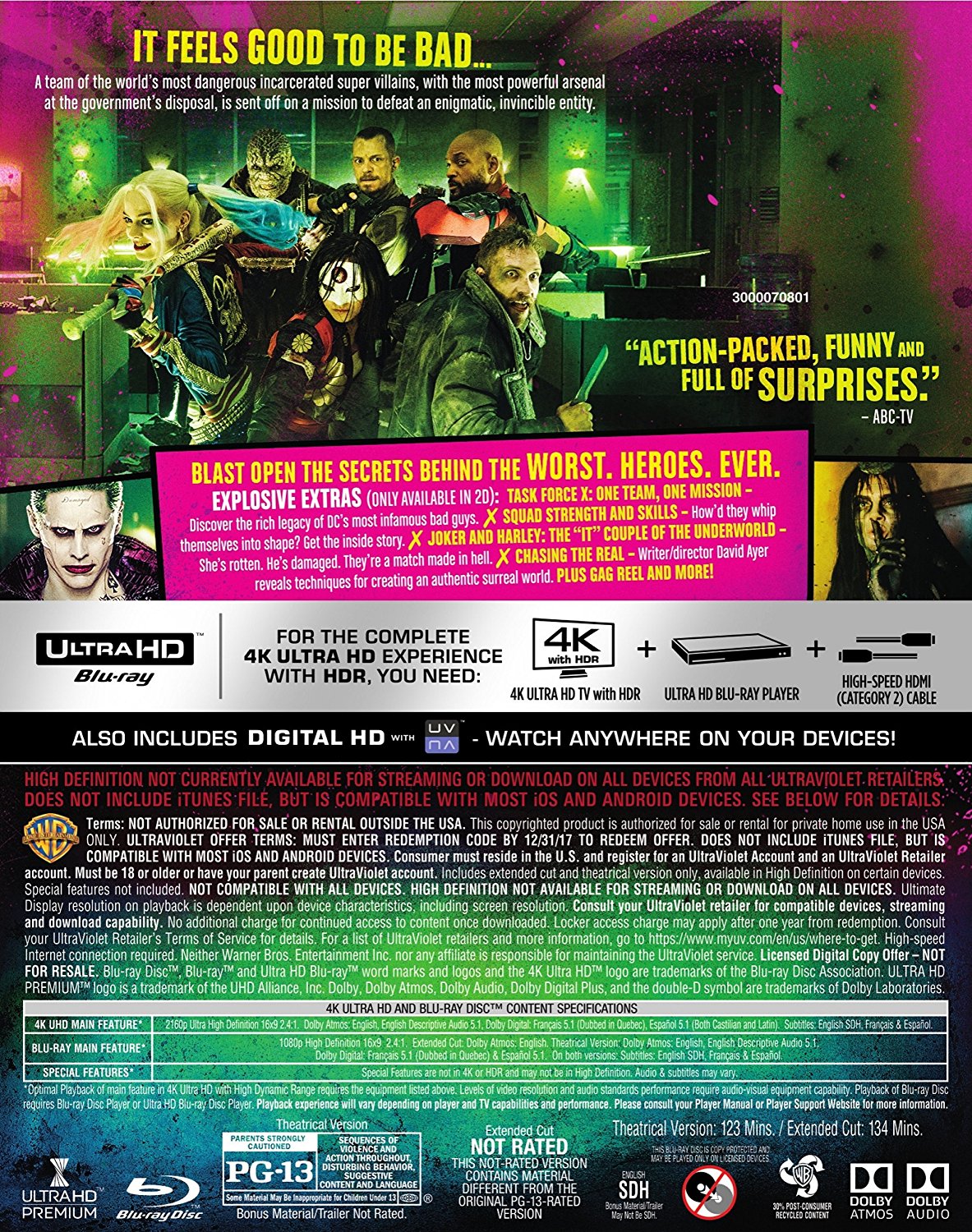 Suicide Squad Blu-ray Special Features and Runtime Revealed!