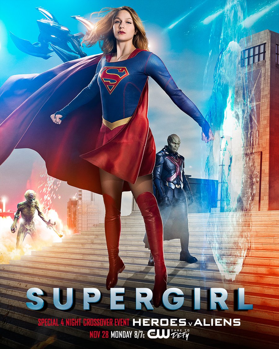 New Supergirl Poster Celebrates the Heroes v Aliens Crossover Event!