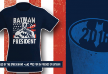 SHOW YOUR SUPPORT! Wear the T-Shirt and Write in Batman for President!