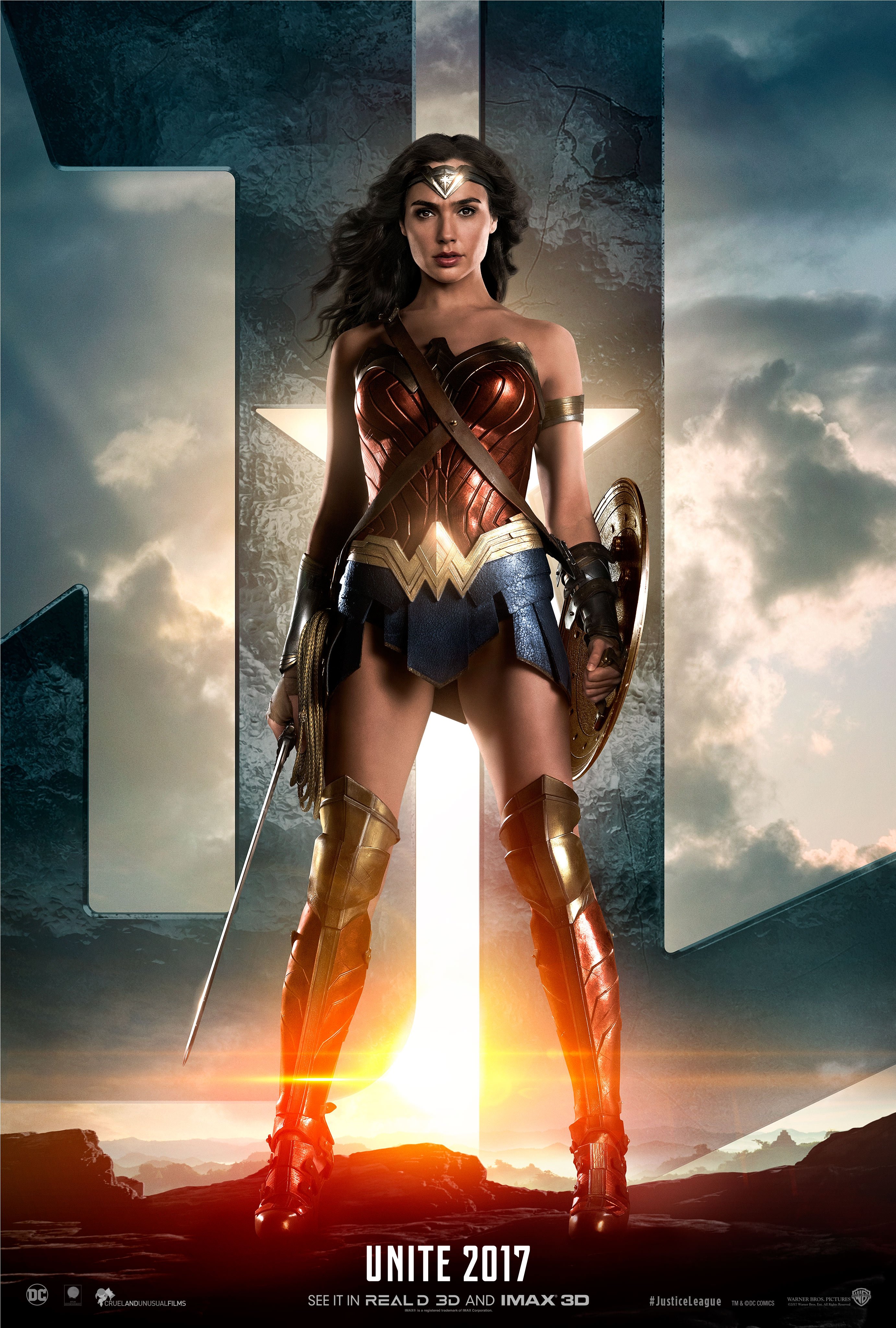 Today's JUSTICE LEAGUE Teaser Trailer Features Wonder Woman (complete with stunning character poster)!